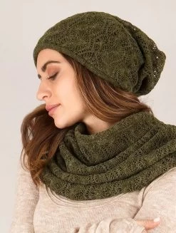 Gros Bonnet Dread En Crochet "Sükk", Vert Kaki