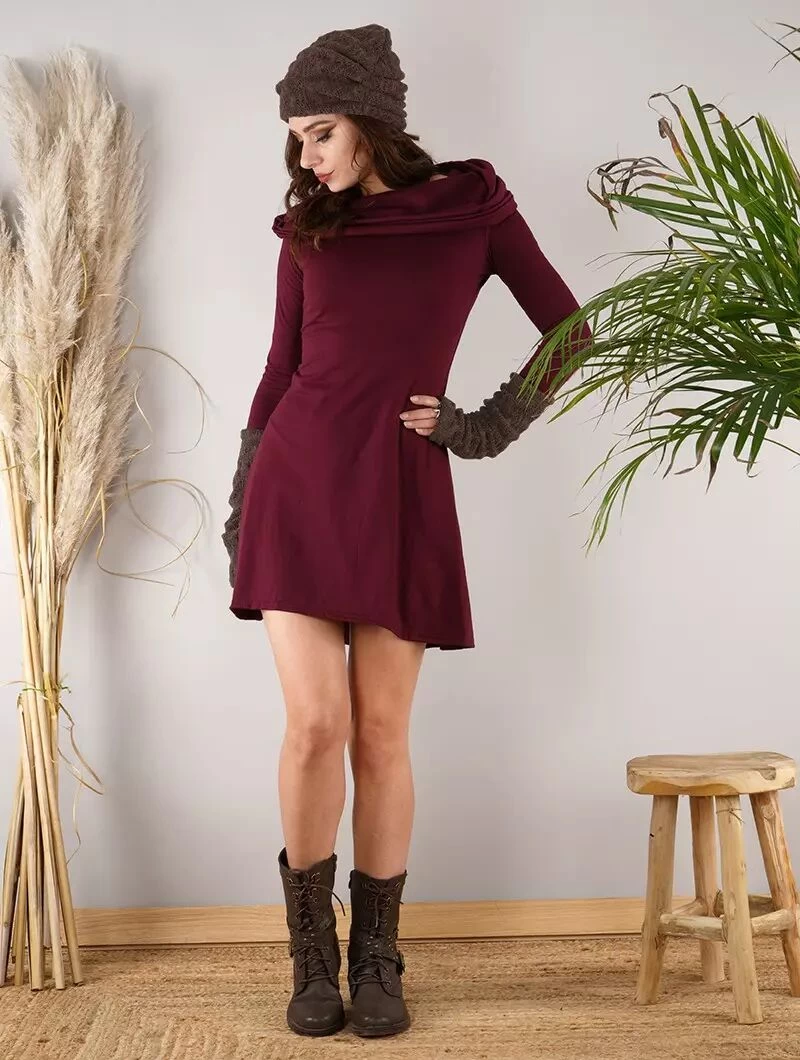 Gros Bonnet Froncé En Crochet "Aslan", Marron 4 Gros Bonnet Froncé En Crochet "Aslan", Marron – Image 4