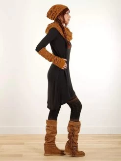 Gros Bonnet Froncé En Crochet "Aslan", Rouille -Magasin De Vêtements Pour Femmes gros bonnet fronce en crochet aslan rouille p image 338591 grande