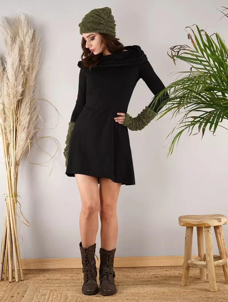 Gros Bonnet Froncé En Crochet "Aslan", Vert Kaki 5 Gros Bonnet Froncé En Crochet "Aslan", Vert Kaki – Image 5