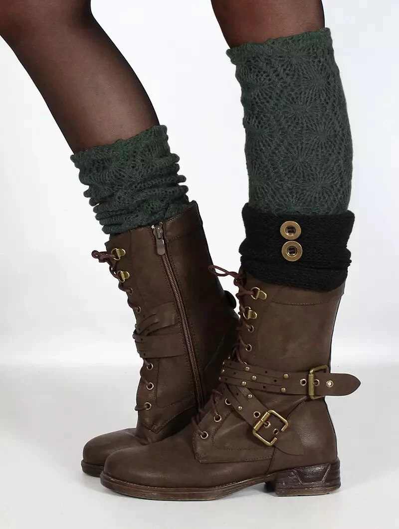 Guêtres Crochet "Naïlo", Bleu Pétrole 2 Guêtres Crochet "Naïlo", Bleu Pétrole – Image 2