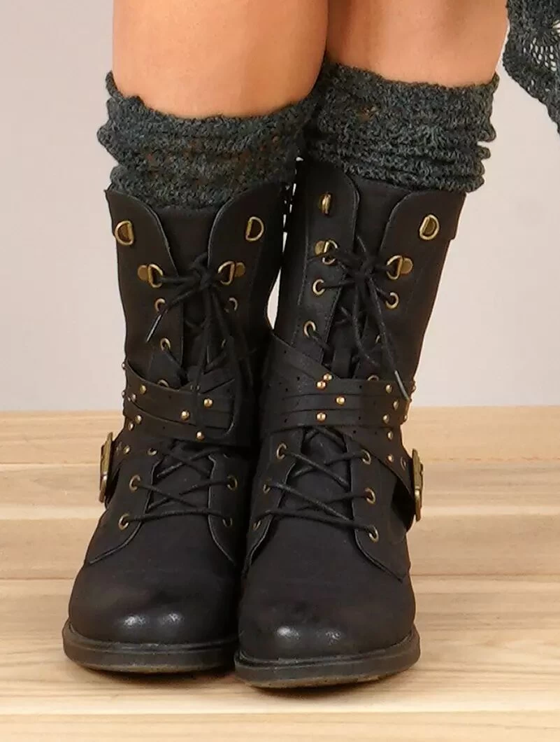 Guêtres Crochet "Naïlo", Bleu Pétrole 3 Guêtres Crochet "Naïlo", Bleu Pétrole – Image 3