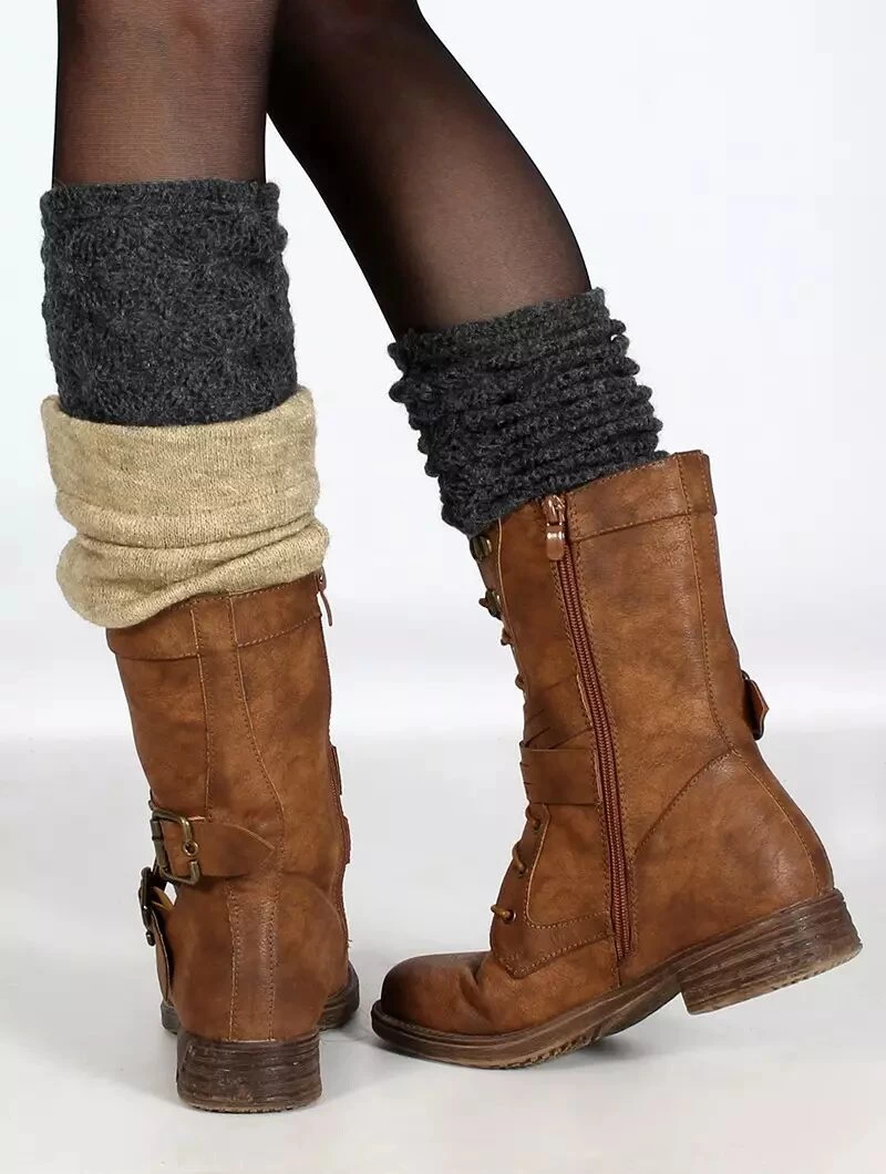 Guêtres Crochet "Naïlo", Gris Foncé 4 Guêtres Crochet "Naïlo", Gris Foncé – Image 4