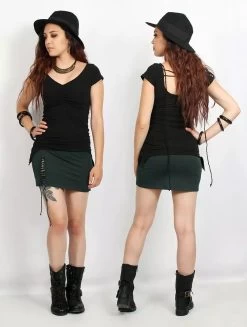 Jupe Courte Avec Laçage "Aryäzz", Vert Canard 5 Jupe Courte Avec Laçage "Aryäzz", Vert Canard -Magasin De Vêtements Pour Femmes jupe aryazz vert canard p image 334665 grande