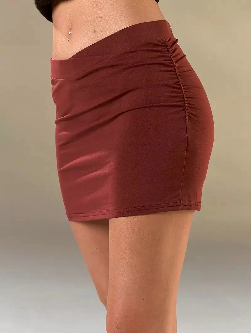 Jupe Courte Avec Détail Plissé "Eellaï", Terre De Sienne 1 Jupe Courte Avec Détail Plissé "Eellaï", Terre De Sienne