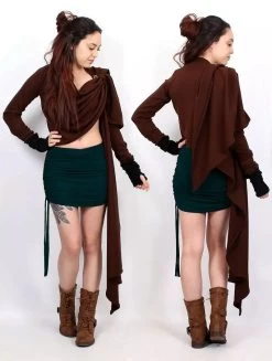 Jupe Versatile Asymétrique "Feïkäa", Bleu Pétrole -Magasin De Vêtements Pour Femmes jupe feikaa bleu petrole p image 339739 grande