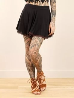 Jupe / Short évasée "Sulawesi", Noir