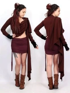 Jupe Versatile Asymétrique "Feïkäa", Bordeaux -Magasin De Vêtements Pour Femmes jupe versatile asymetrique feikaa bordeaux p image 345305 grande