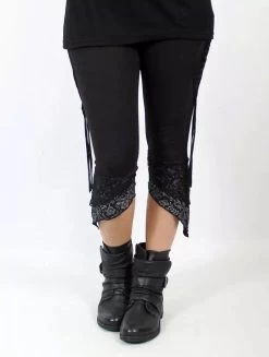 Legging Court Imprimé "Mandaloo", Noir -Magasin De Vêtements Pour Femmes legging court imprime mandaloo noir p image 341149 grande