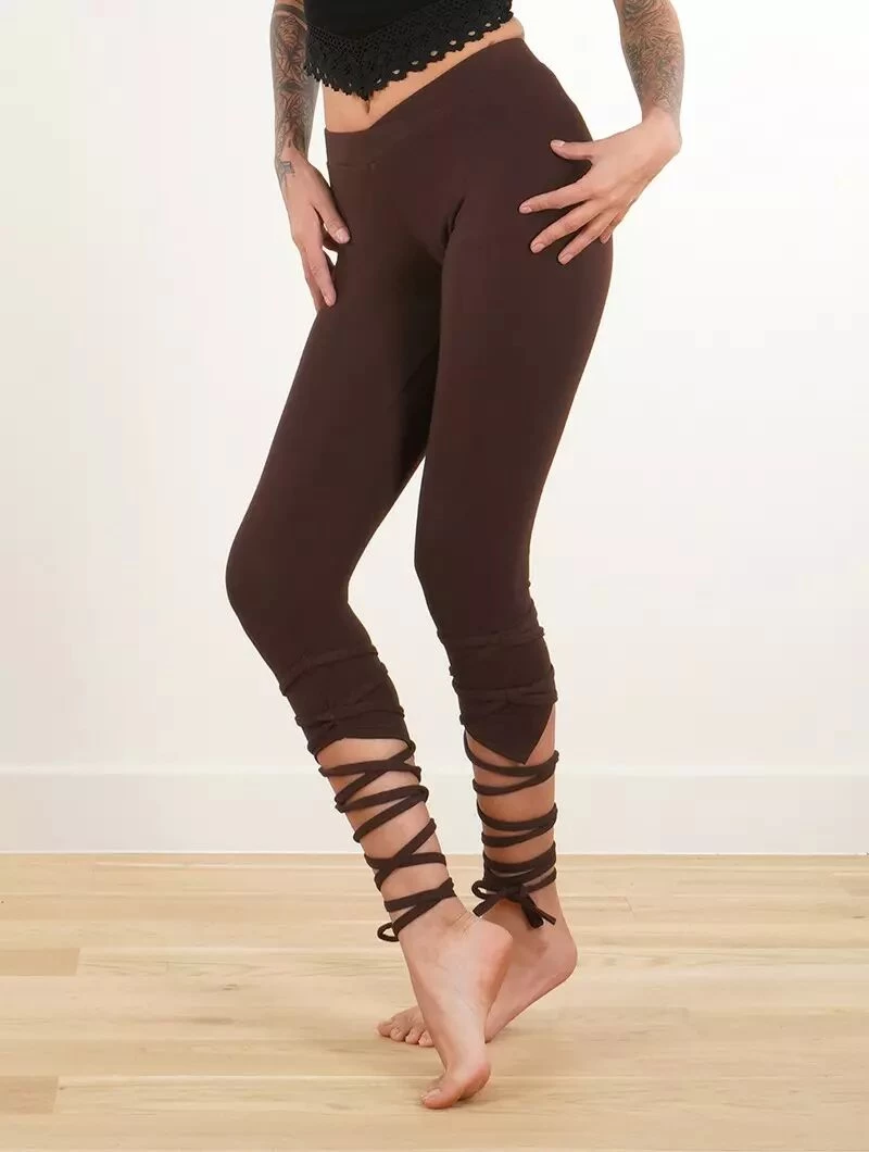 Legging Court Pointu "Lï-Jade", Marron 2 Legging Court Pointu "Lï-Jade", Marron – Image 2