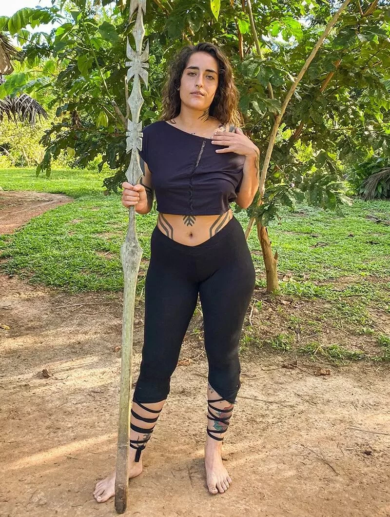 Legging Court Pointu "Lï-Jade", Noir 7 Legging Court Pointu "Lï-Jade", Noir – Image 7