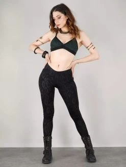 Legging Long Imprimé "Hatha Snake", Noir -Magasin De Vêtements Pour Femmes legging imprime hatha snake noir p image 330610 grande