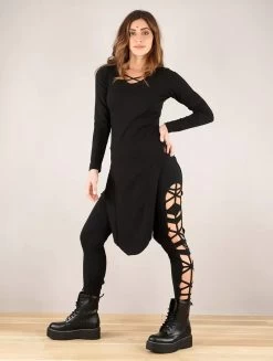 Legging Long Ajouré "Amaru", Noir 6 Legging Long Ajouré "Amaru", Noir -Magasin De Vêtements Pour Femmes legging long ajoure amaru noir p image 336036 grande