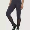 Legging Long Avec Empiècements En Tulle "Arrow", Gris Bleuté