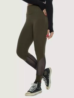 Legging Long Avec Empiècements En Tulle "Arrow", Vert Kaki Foncé 8 Legging Long Avec Empiècements En Tulle "Arrow", Vert Kaki Foncé -Magasin De Vêtements Pour Femmes legging long avec empiecements en tulle arrow vert kaki fonce p image 333378 grande