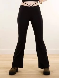 Legging Long évasé "Neya", Noir -Magasin De Vêtements Pour Femmes legging long evase neya noir p image 340222 grande