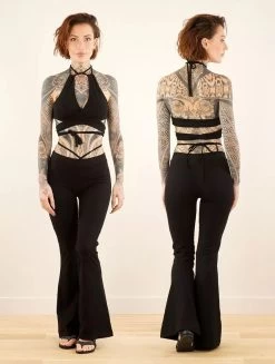 Legging Long évasé "Neya", Noir -Magasin De Vêtements Pour Femmes legging long evase neya noir p image 348749 grande