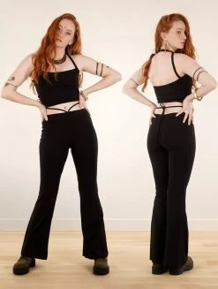 Legging Long évasé "Neya", Noir -Magasin De Vêtements Pour Femmes legging long evase neya noir p image 348750 grande