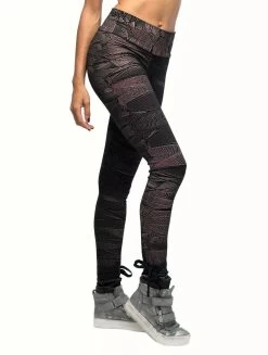 Legging Long Imprimé "Crystal High", Noir -Magasin De Vêtements Pour Femmes legging long imprime crystal high noir p image 343559 grande