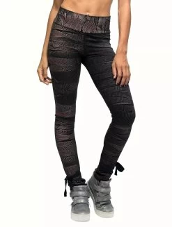 Legging Long Imprimé "Crystal High", Noir