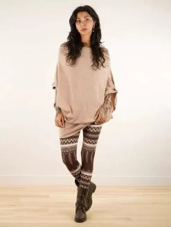 Legging Long Imprimé "Rinji Aztec", Marron Foncé -Magasin De Vêtements Pour Femmes legging long imprime rinji aztec marron fonce p image 343006 grande