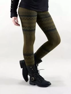 Legging Long Imprimé "Rinji Aztec", Vert Kaki 7 Legging Long Imprimé "Rinji Aztec", Vert Kaki -Magasin De Vêtements Pour Femmes legging long imprime rinji aztec vert kaki p image 339462 grande