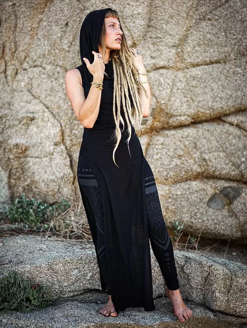 Legging Long Imprimé "Rinji Floral Circuit", Noir 7 Legging Long Imprimé "Rinji Floral Circuit", Noir – Image 7