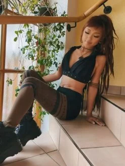 Legging Long Imprimé "Rinji Floral Circuit", Vert Kaki -Magasin De Vêtements Pour Femmes legging long imprime rinji floral circuit vert kaki p image 342703 grande