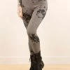 Legging Long Imprimé "Rinji Tie Dye", Noir