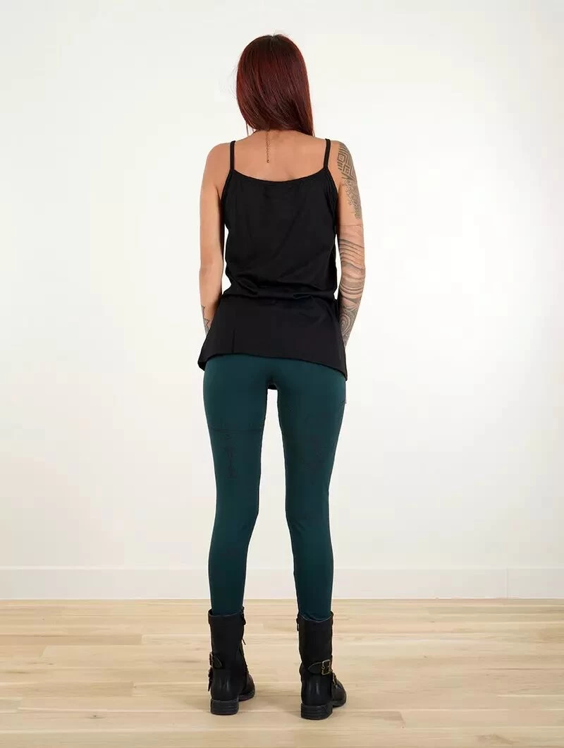 Legging Long Imprimé "Rinji Zohraa", Bleu Pétrole 5 Legging Long Imprimé "Rinji Zohraa", Bleu Pétrole – Image 5