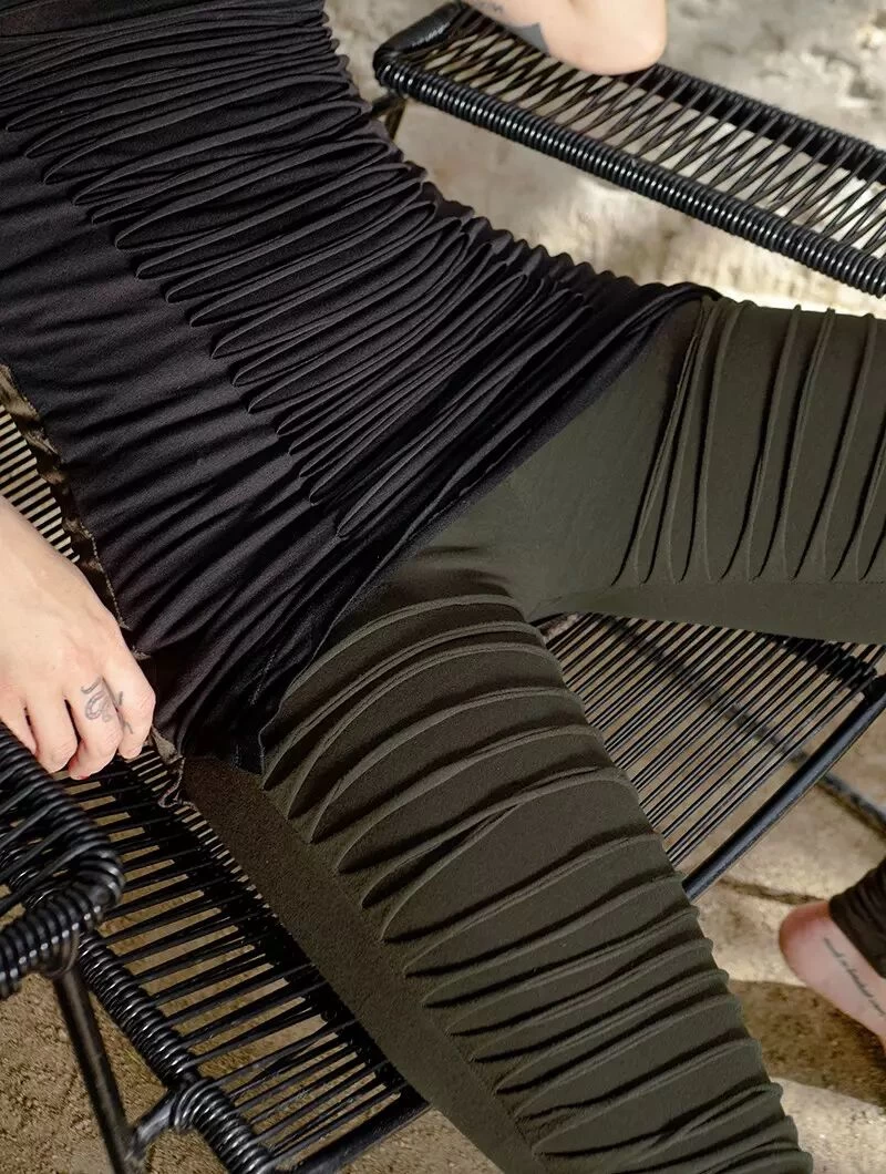 Legging Long "Jiko", Vert Kaki 2 Legging Long "Jiko", Vert Kaki – Image 2