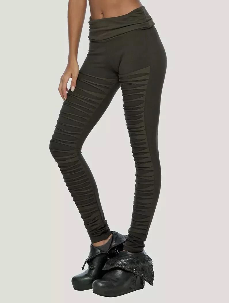 Legging Long "Jiko", Vert Kaki 1 Legging Long "Jiko", Vert Kaki