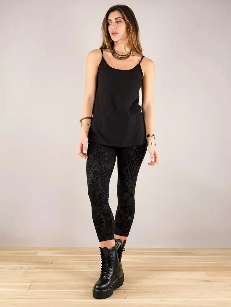 Legging ¾ Imprimé "Rinji Africa", Noir 4 Legging ¾ Imprimé "Rinji Africa", Noir – Image 4