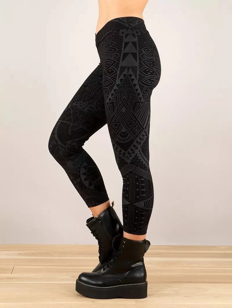 Legging ¾ Imprimé "Rinji Africa", Noir 6 Legging ¾ Imprimé "Rinji Africa", Noir – Image 6