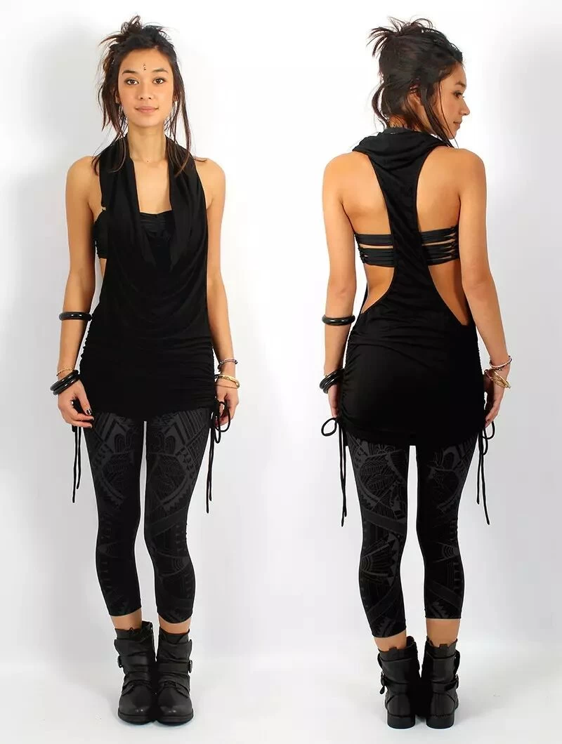 Legging ¾ Imprimé "Rinji Africa", Noir 3 Legging ¾ Imprimé "Rinji Africa", Noir – Image 3