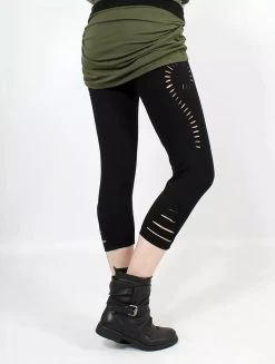 Legging 3/4 Ajouré "Niram", Noir -Magasin De Vêtements Pour Femmes leggings 3 4 niram noir p image 333112 grande