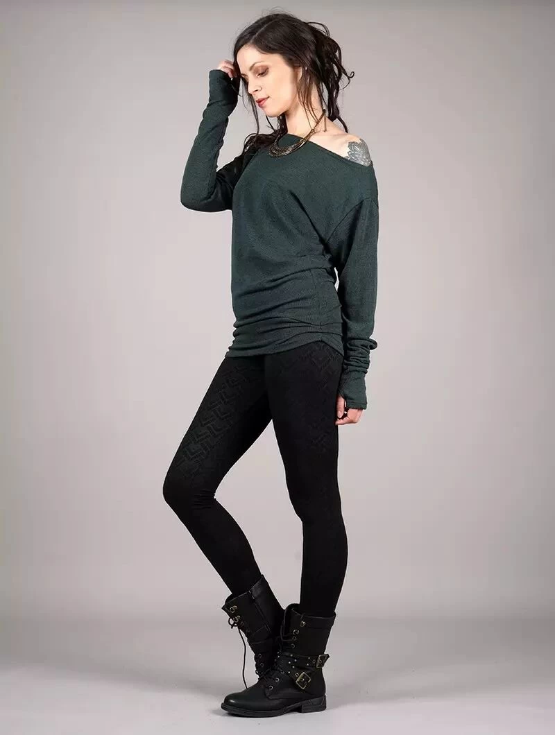 Legging Long Imprimé "Hatha Longma", Noir 3 Legging Long Imprimé "Hatha Longma", Noir – Image 3