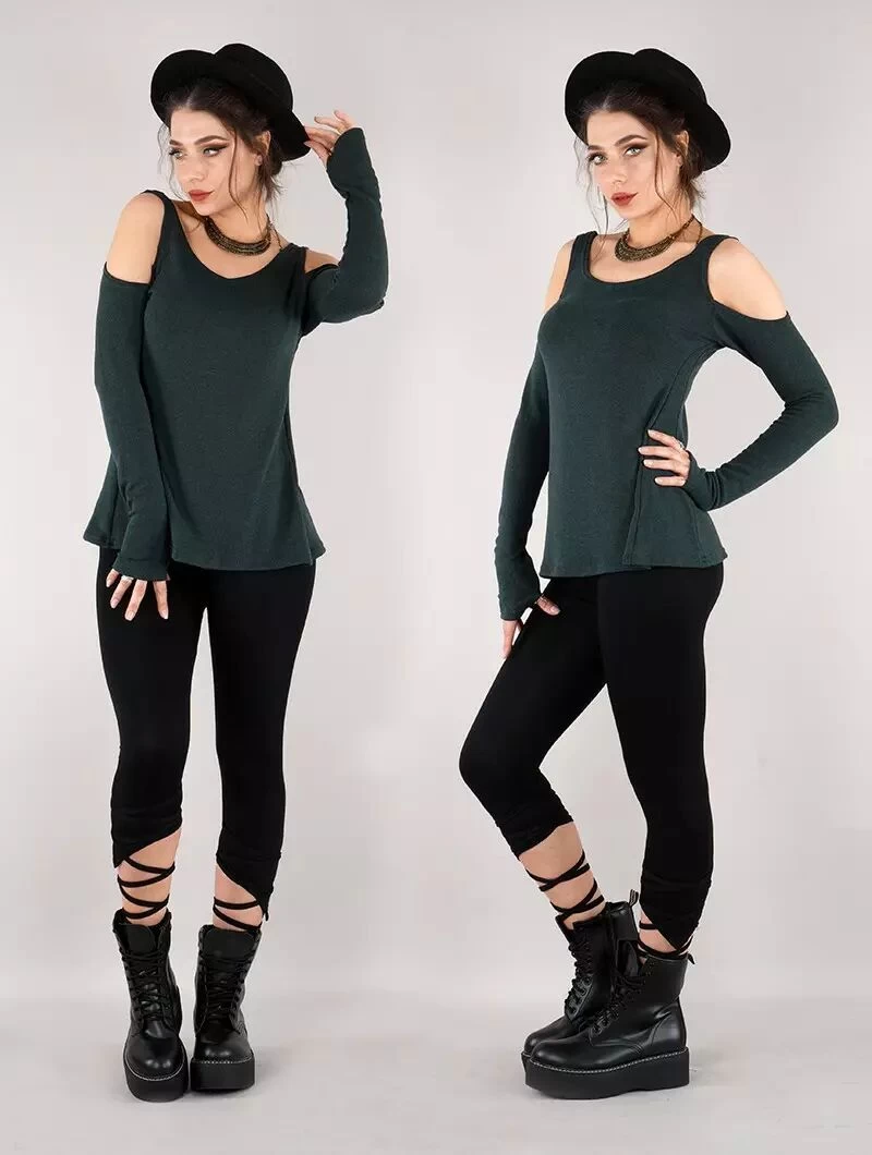 Legging Court Pointu "Lï-Jade", Noir 4 Legging Court Pointu "Lï-Jade", Noir – Image 4