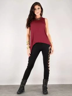 Legging Long Ajouré "Shinta", Noir -Magasin De Vêtements Pour Femmes leggings long shinta noir p image 332518 grande