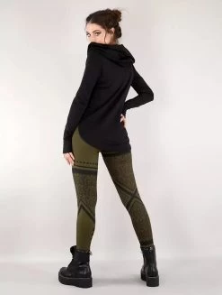 Legging Long Imprimé "Rinji Floral Circuit", Vert Kaki -Magasin De Vêtements Pour Femmes leggings longs rinji floral circuit vert kaki p image 328041 grande