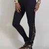 Legging Long Ajouré "Swad", Noir