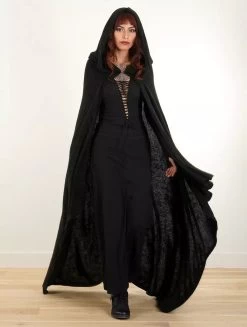 Longue Cape à Capuche "Danäa", Noir 14 Longue Cape à Capuche "Danäa", Noir -Magasin De Vêtements Pour Femmes longue cape a capuche danaa noir p image 338508 grande