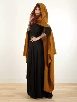 Longue Cape à Capuche "Danäa", Rouille -Magasin De Vêtements Pour Femmes longue cape a capuche danaa rouille p image 338574 grande
