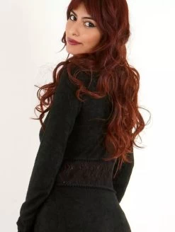 Maxi Gilet Avec Détail Crochet "Boho", Noir -Magasin De Vêtements Pour Femmes maxi gilet avec detail crochet boho noir p image 338582 grande