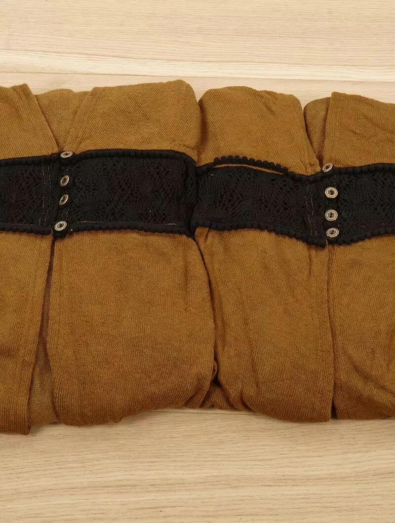 Maxi Gilet Avec Détail Crochet "Boho", Rouille 4 Maxi Gilet Avec Détail Crochet "Boho", Rouille – Image 4