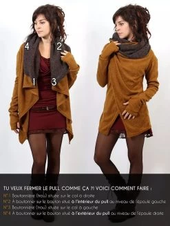 Gilet "Adrika", Marron Beige -Magasin De Vêtements Pour Femmes p image 239413 grande