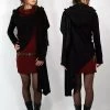 Gilet Châle à Capuche Et Manches Longues "Danaeriz", Noir