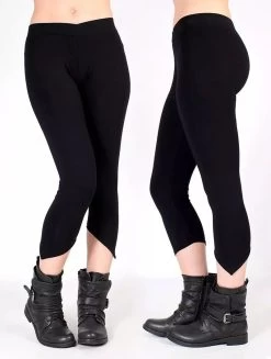 Legging Court Pointu "Shayäa", Noir -Magasin De Vêtements Pour Femmes p image 306165 grande