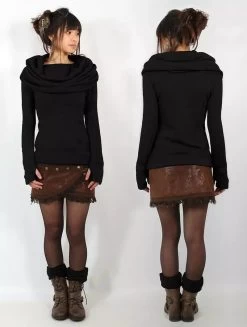 Pull à Gros Col "Mantra", Noir 9 Pull à Gros Col "Mantra", Noir -Magasin De Vêtements Pour Femmes p image 308062 grande