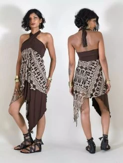 2en1 Jupe/Tunique "Syrada", Marron Avec Dentelle -Magasin De Vêtements Pour Femmes p image 320531 grande